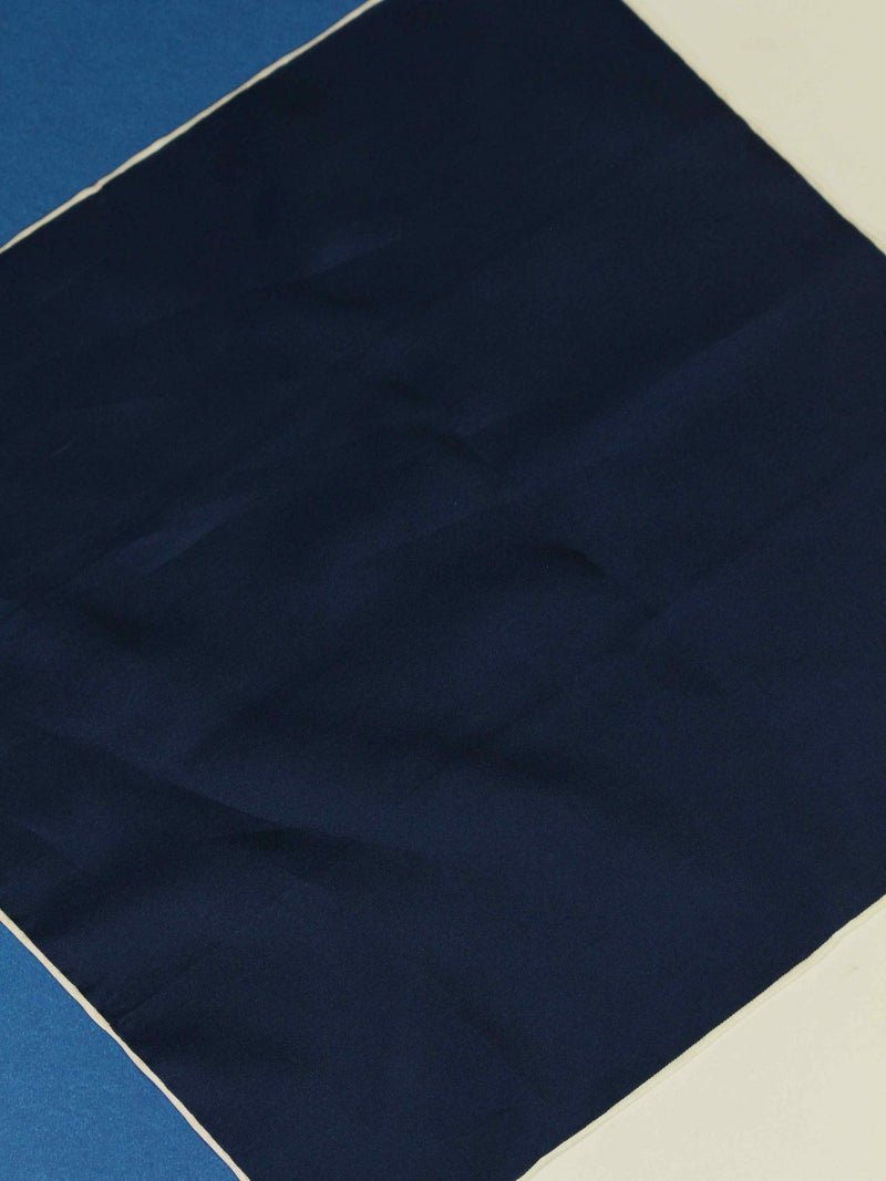 Blue Solid Silk Pocket Square - TOSSIDO