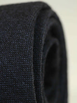 Blue Solid Wool Skinny Necktie - TOSSIDO