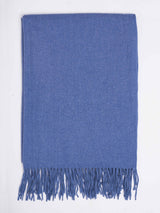 Blue Solid Woolen Muffler - TOSSIDO