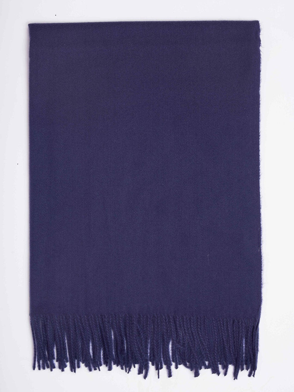 Blue Solid Woolen Muffler