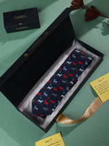 Blue Stag Printed Necktie - TOSSIDO