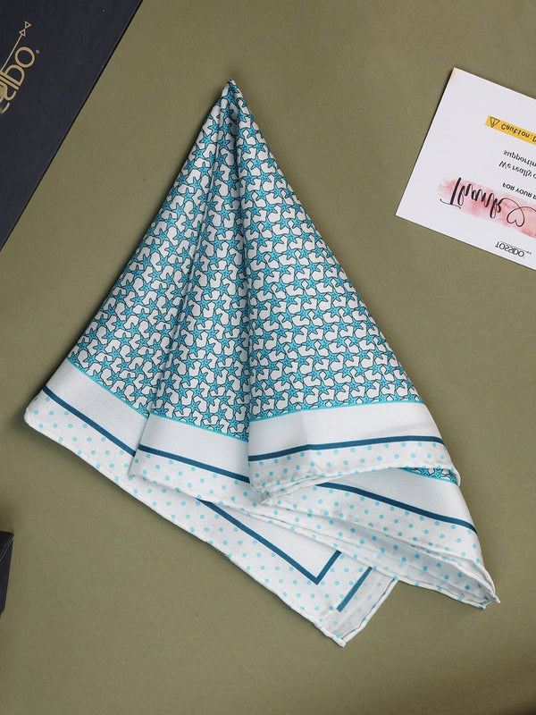 Blue Starfish Silk Pocket Square - TOSSIDO