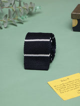 Blue Stripe Silk Knitted Necktie - TOSSIDO
