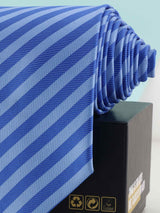 Blue Stripe Woven Necktie - TOSSIDO
