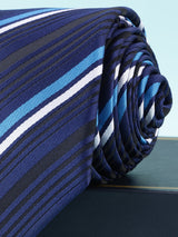 Blue Striped Broad Necktie - TOSSIDO