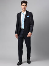 Blue Striped Necktie & Pocket Square Giftset - TOSSIDO