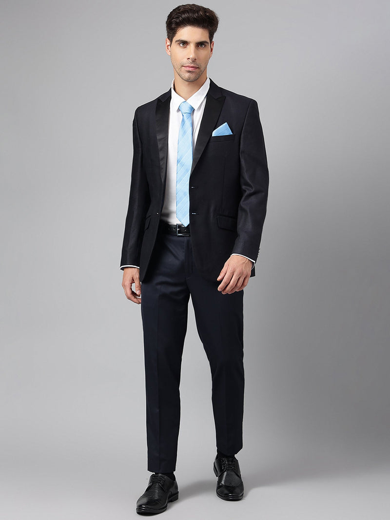 Blue Striped Necktie & Pocket Square Giftset - TOSSIDO