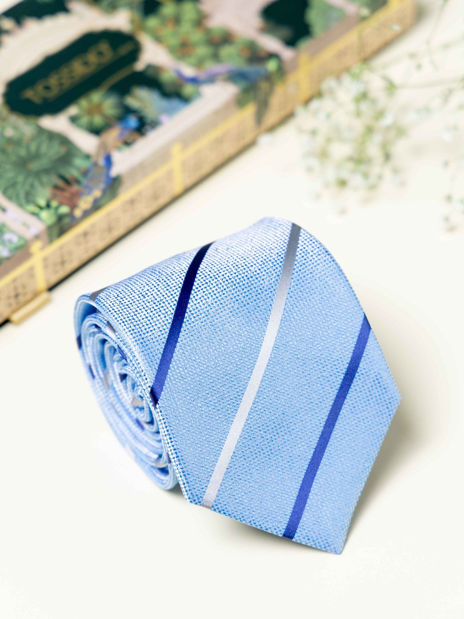 Blue Stripes Broad + Long Necktie