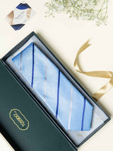 Blue Stripes Broad + Long Necktie - TOSSIDO
