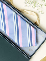 Blue Stripes Broad + Long Necktie - TOSSIDO