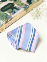 Blue Stripes Broad + Long Necktie - TOSSIDO