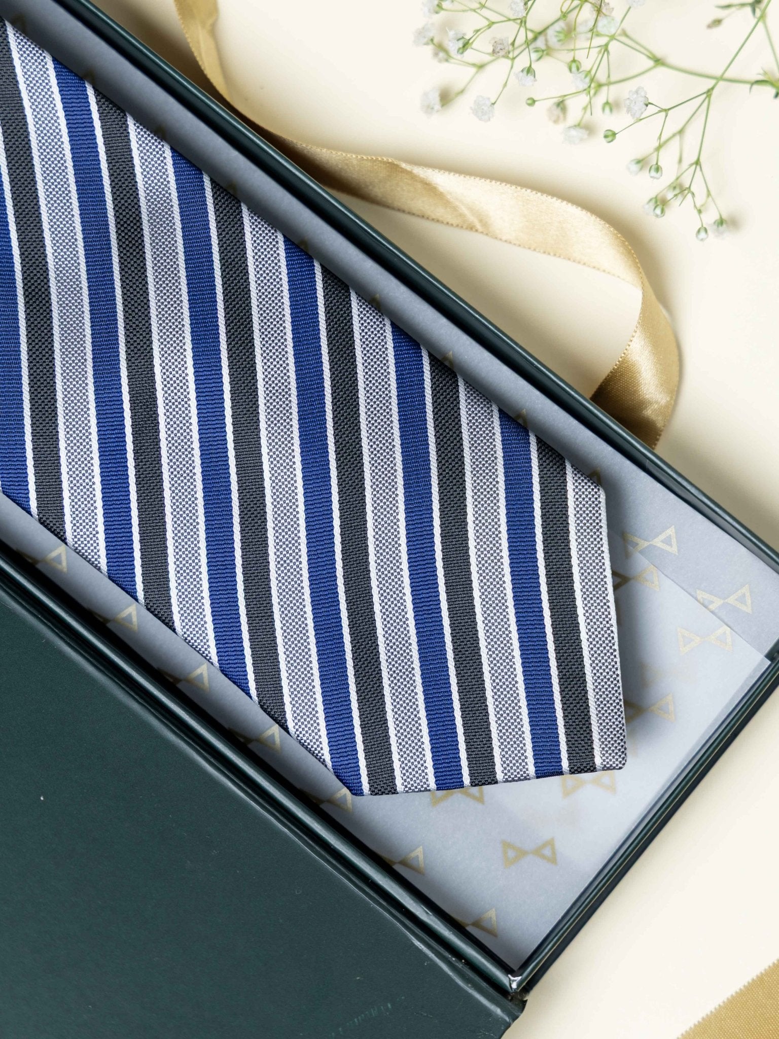Blue Stripes Broad + Long Necktie