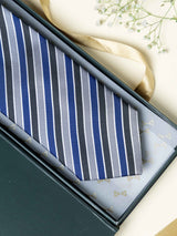 Blue Stripes Broad + Long Necktie - TOSSIDO