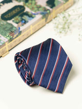 Blue Stripes Broad + Long Necktie - TOSSIDO