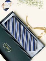 Blue Stripes Broad + Long Necktie - TOSSIDO