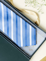 Blue Stripes Broad + Long Necktie - TOSSIDO