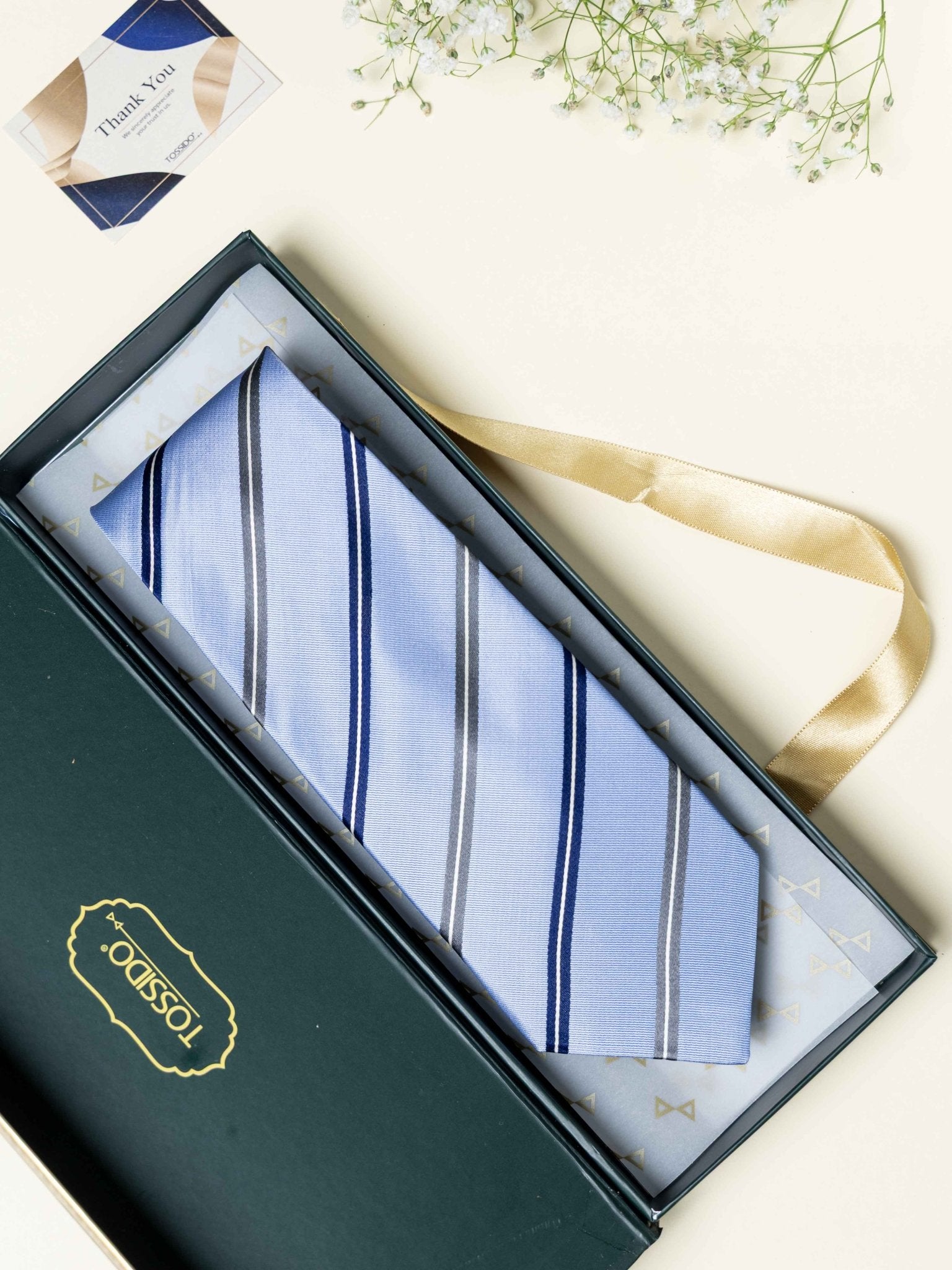Blue Stripes Broad + Long Necktie