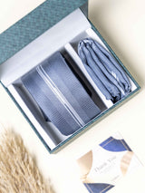 Blue Stripes Necktie Gift - set - TOSSIDO