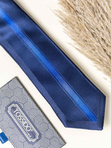 Blue Stripes Necktie Gift - set - TOSSIDO