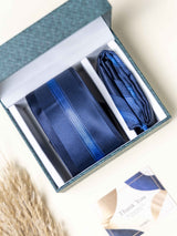 Blue Stripes Necktie Gift - set - TOSSIDO