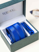 Blue Stripes Necktie Gift - set - TOSSIDO