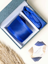 Blue Stripes Necktie Gift - set - TOSSIDO