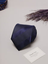 Blue Stripes Teflon Silk Necktie - TOSSIDO