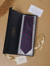 Blue Stripes Teflon Silk Necktie - TOSSIDO