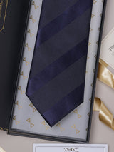 Blue Stripes Teflon Silk Necktie - TOSSIDO
