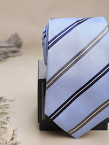 Blue Stripes Woven Necktie - TOSSIDO