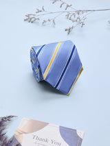 Blue Stripes Woven Silk Necktie - TOSSIDO