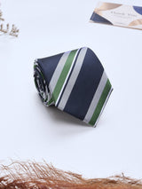 Blue Stripes Woven Silk Necktie - TOSSIDO