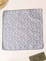 Blue & White Floral Jacquard Pocket Square - TOSSIDO