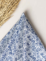 Blue & White Floral Jacquard Pocket Square - TOSSIDO