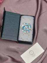 Blue & White Flower Brooch - TOSSIDO