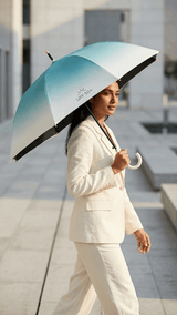 Blue & White Merger Umbrella - TOSSIDO
