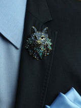 Blue Wolf Brooch - TOSSIDO