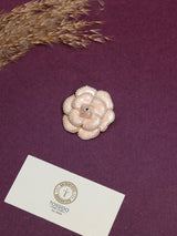 Blush Enamel Pearl Camellia Brooch - TOSSIDO