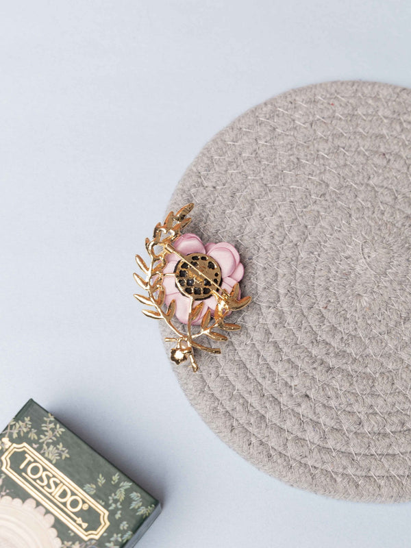 Blush Petal Pearl Brooch - TOSSIDO