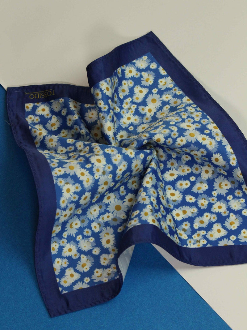 Blushing Blue Pocket Square - TOSSIDO