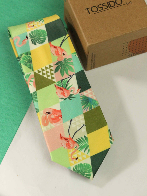Blushing Flamingo Necktie - TOSSIDO