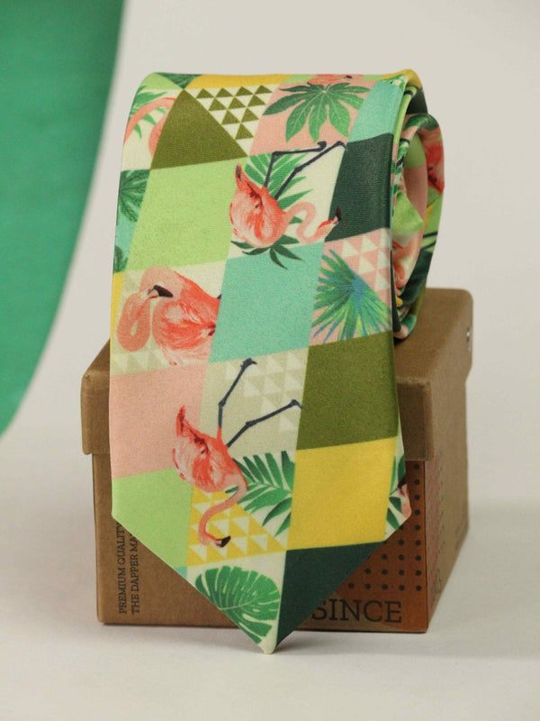 Blushing Flamingo Necktie - TOSSIDO