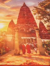 Bodh Gaya Mahabodhi Temple Printed Pocket Square - TOSSIDO