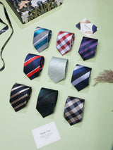 Bold Stripes & Checks Woven Neckties – 9 Piece Gift Set - TOSSIDO