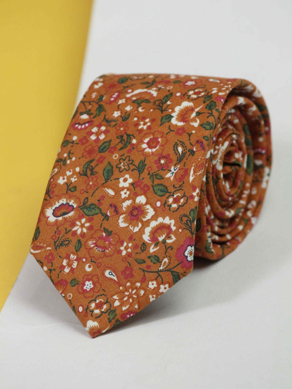Botanical Skinny Necktie - TOSSIDO