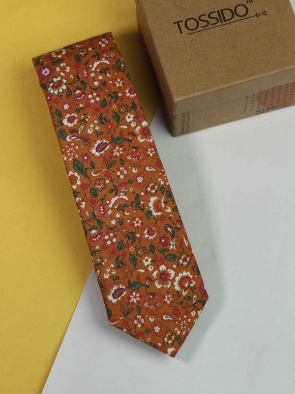 Botanical Skinny Necktie - TOSSIDO