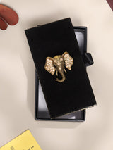 Bronze Metal Ganesh Brooch - TOSSIDO
