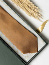 Bronze Pure Silk Necktie (Teflon Coated) - TOSSIDO