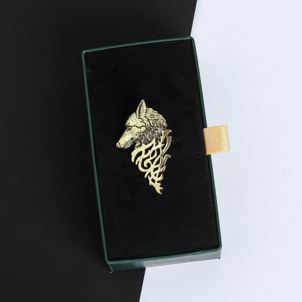 Bronze Wolf Brooch - TOSSIDO