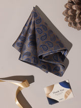 Brown & Blue Paisley Performance Silk™ Pocket Square - TOSSIDO
